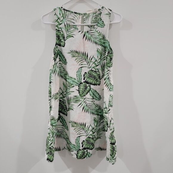 C&C California Womens Linen Mini Dress Size Xs Tropical Vacation Resort Beach - Picture 1 of 7